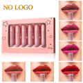 6 Colors Pink Lipstick Gold Liquid Lipstick set